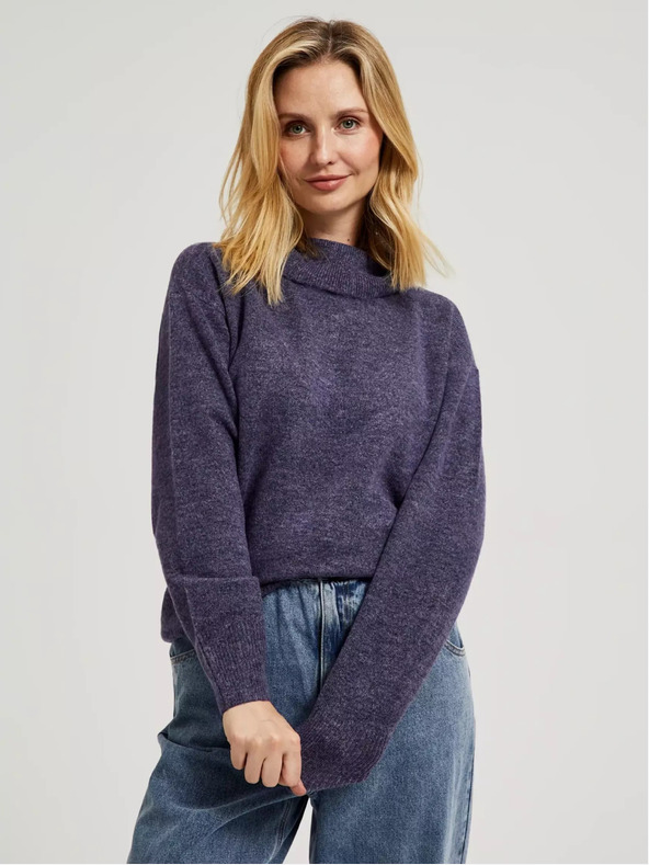 Moodo Maglione dolcevita viola Moodo