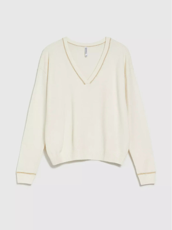 Moodo Maglione da donna con filo metallico Moodo