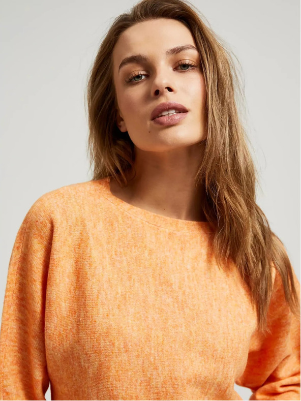 Moodo Maglione arancione con maniche a 3/4 Moodo