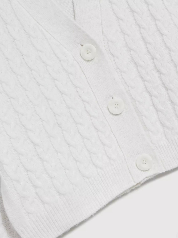 Moodo Cardigan corto bianco con bottoni Moodo