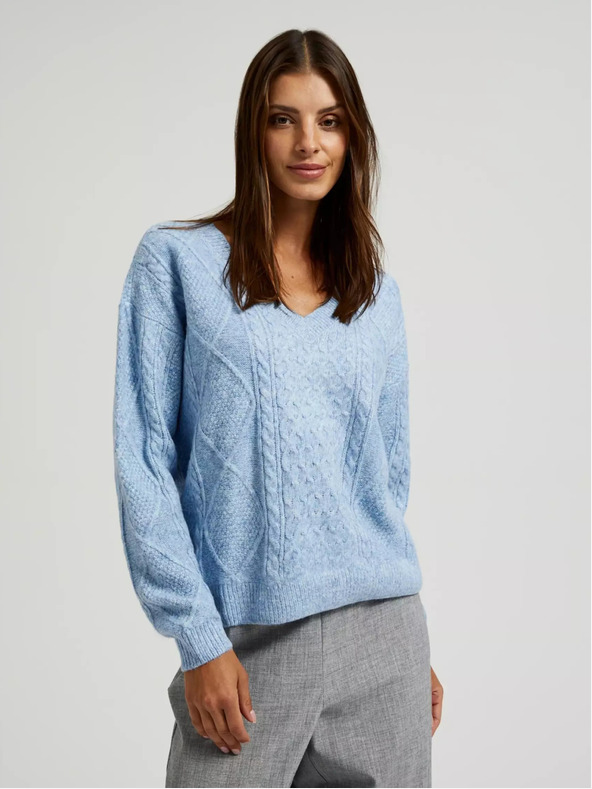 Moodo Cardigan blu con scollo a V Moodo