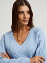 Moodo Cardigan blu con scollo a V Moodo
