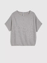 Moodo Maglione oversize grigio a maniche corte Moodo