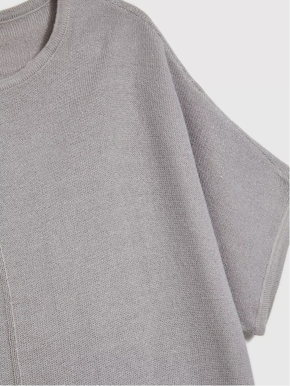 Moodo Maglione oversize grigio a maniche corte Moodo
