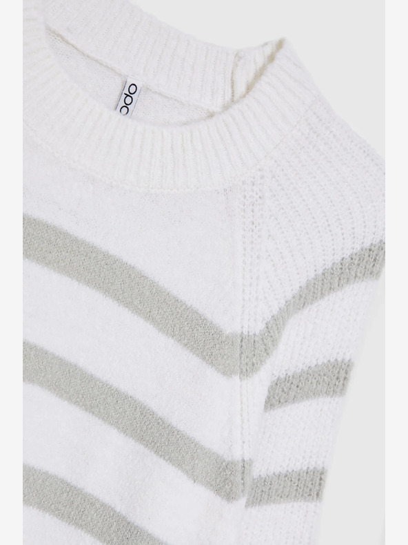 Moodo Moodo Maglione grigio a righe bianche