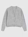 Moodo Cardigan corto grigio con bottoni Moodo