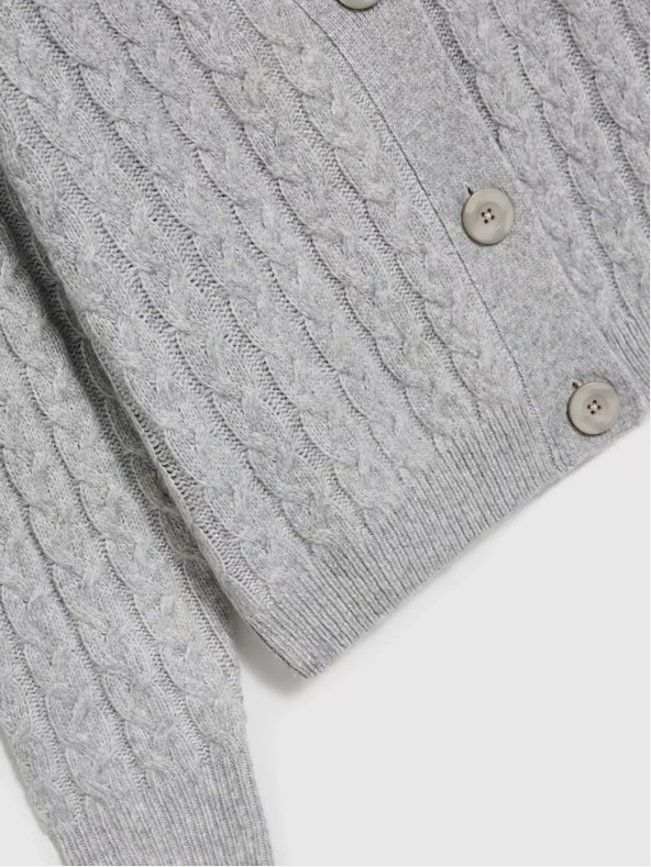 Moodo Cardigan corto grigio con bottoni Moodo