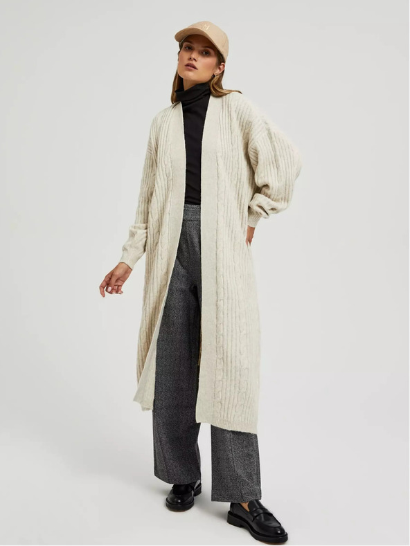 Moodo Cardigan lungo beige Moodo