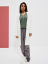 Moodo Cardigan lungo da donna bianco Moodo