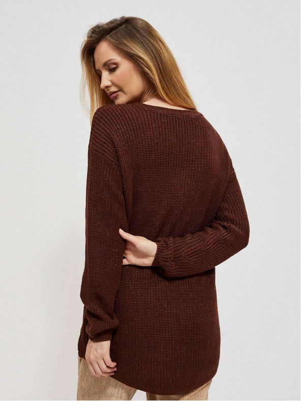 Moodo Maglione marrone lucido da donna Moodo