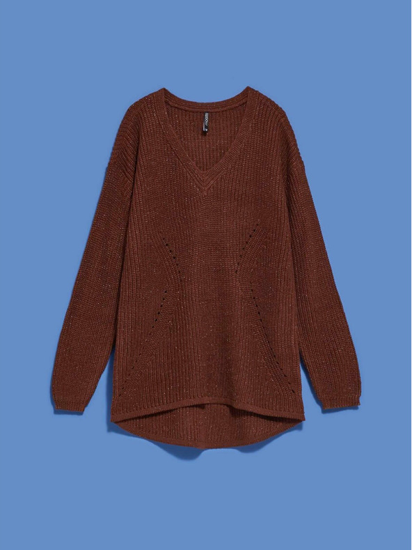 Moodo Maglione marrone lucido da donna Moodo