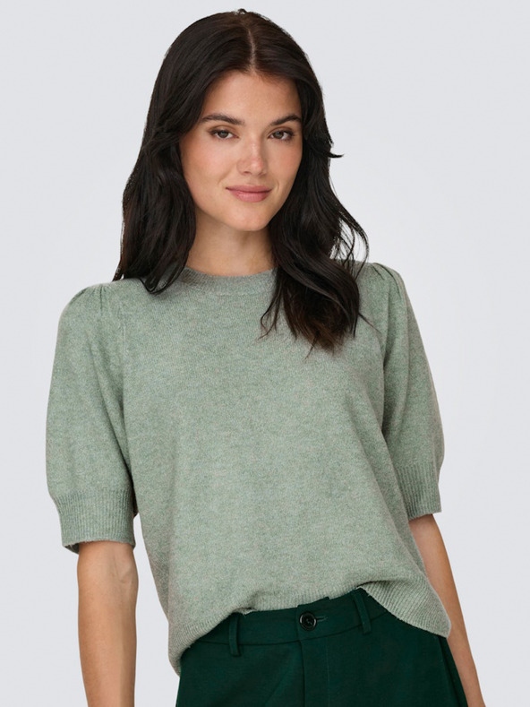 ONLY Maglione verde a maniche corte da donna ONLY ONLRICA