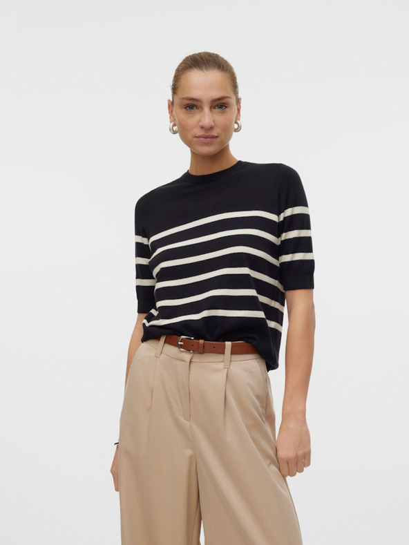 Vero Moda Maglione a righe beige e nero da donna Vero Moda