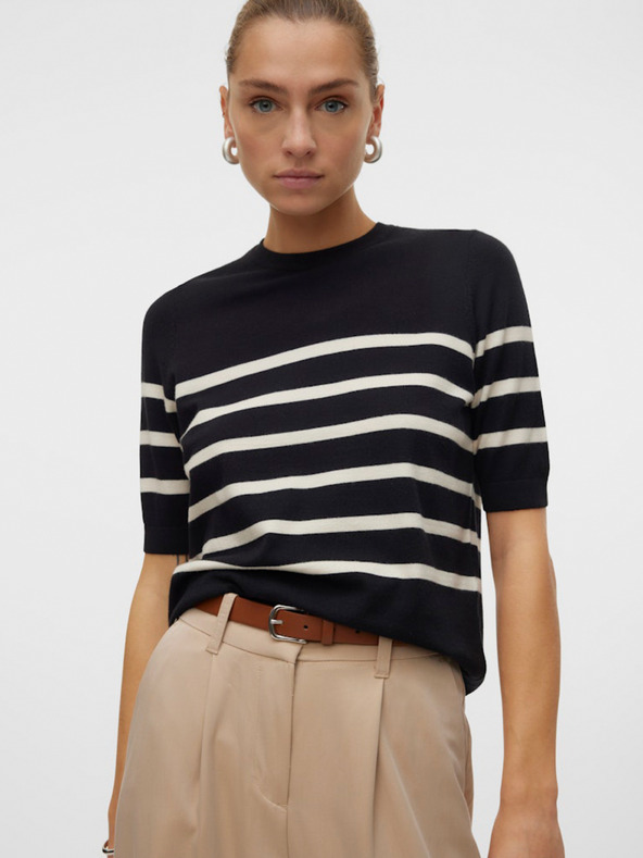 Vero Moda Maglione a righe beige e nero da donna Vero Moda