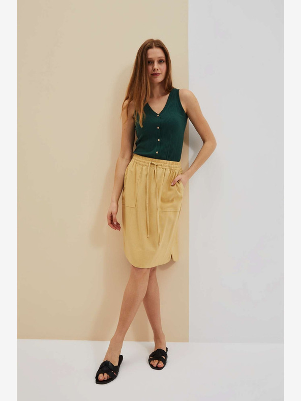 Moodo Gonna gialla con tasche Moodo