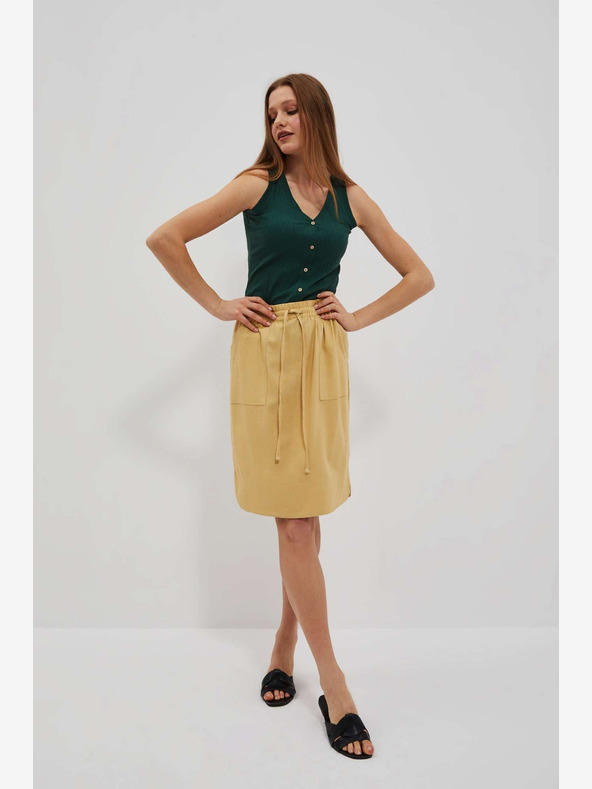 Moodo Gonna gialla con tasche Moodo