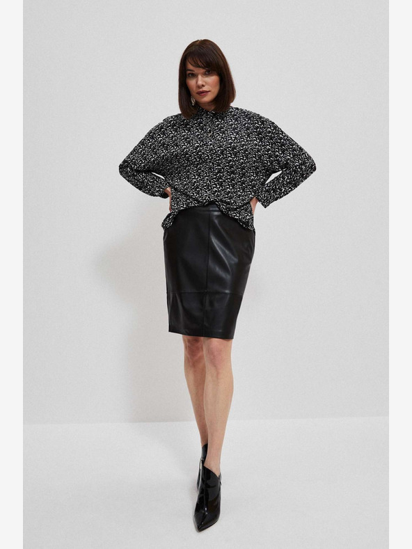 Moodo Gonna in similpelle nera da donna Moodo