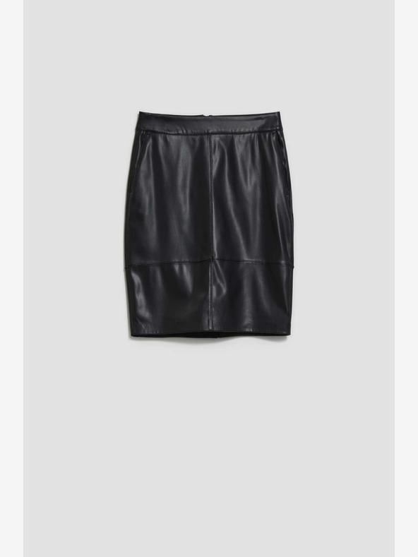 Moodo Gonna in similpelle nera da donna Moodo