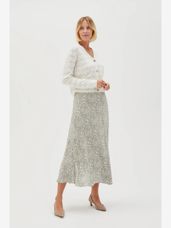 Moodo Gonna a fantasia verde e bianca da donna Moodo