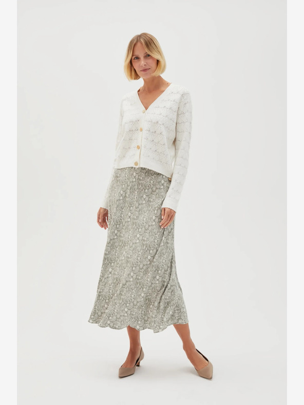 Moodo Gonna a fantasia verde e bianca da donna Moodo