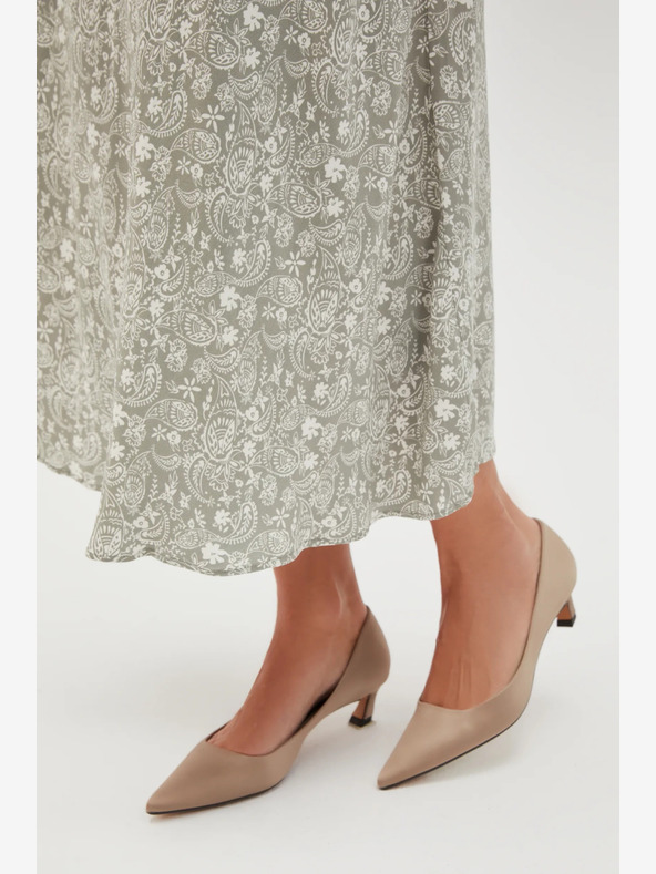 Moodo Gonna a fantasia verde e bianca da donna Moodo