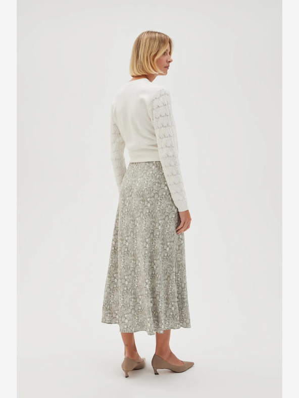 Moodo Gonna a fantasia verde e bianca da donna Moodo