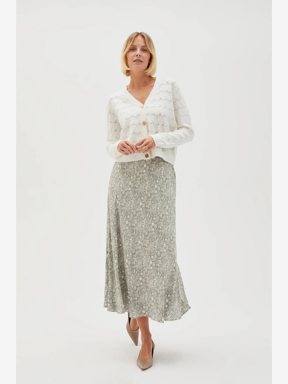 Moodo Gonna a fantasia verde e bianca da donna Moodo