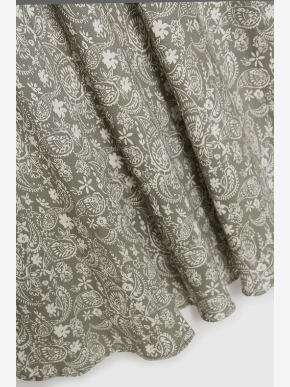 Moodo Gonna a fantasia verde e bianca da donna Moodo