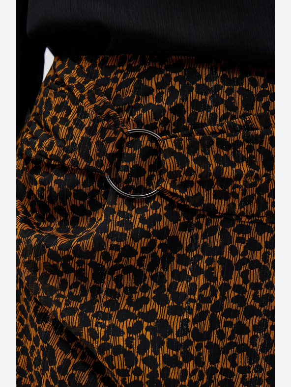 Moodo Gonna da donna nera e marrone a fantasia Moodo