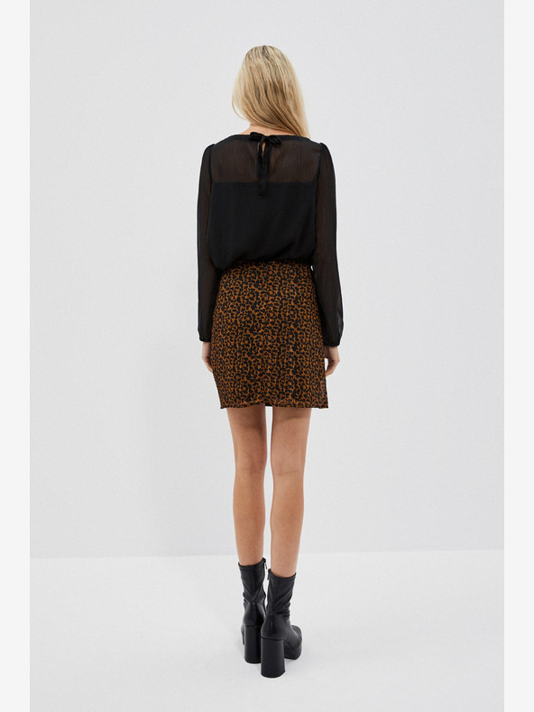 Moodo Gonna da donna nera e marrone a fantasia Moodo