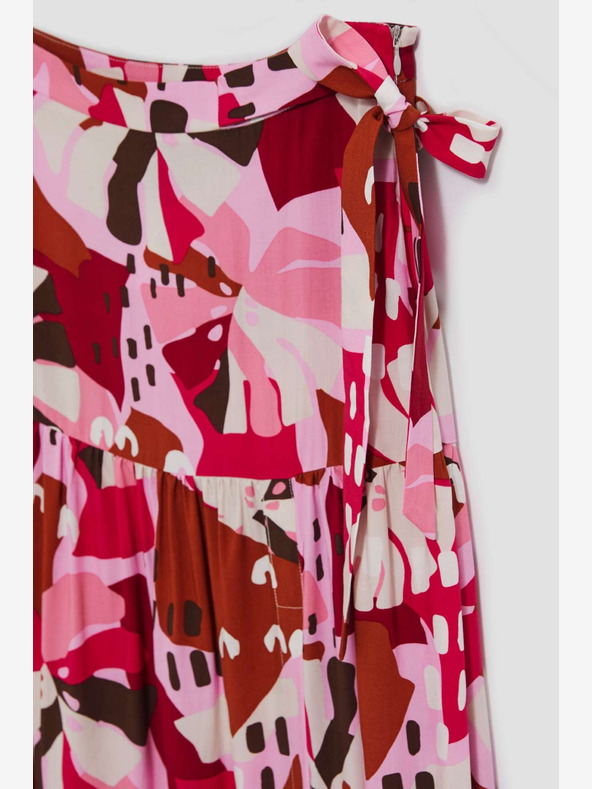 Moodo Gonna da donna rossa e rosa a fantasia Moodo