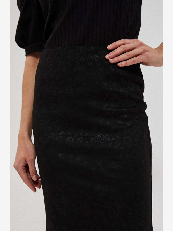 Moodo Gonna floreale nera da donna Moodo