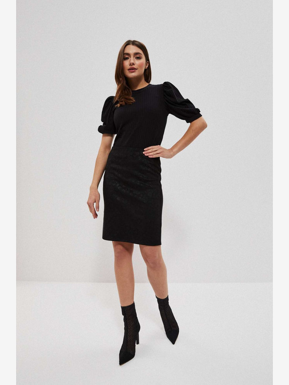 Moodo Gonna floreale nera da donna Moodo