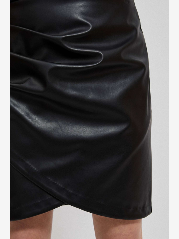 Moodo Gonna in similpelle nera da donna Moodo