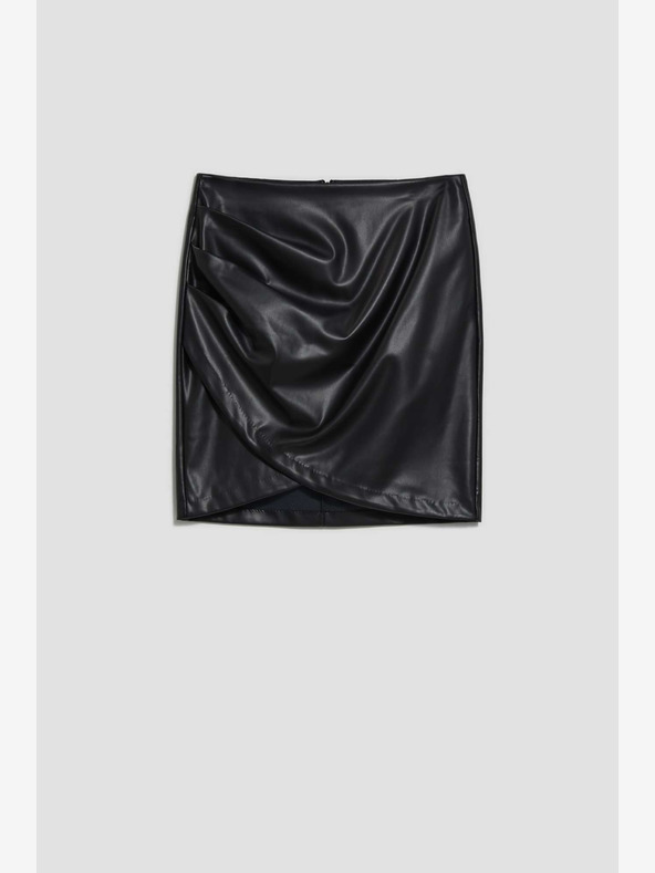 Moodo Gonna in similpelle nera da donna Moodo