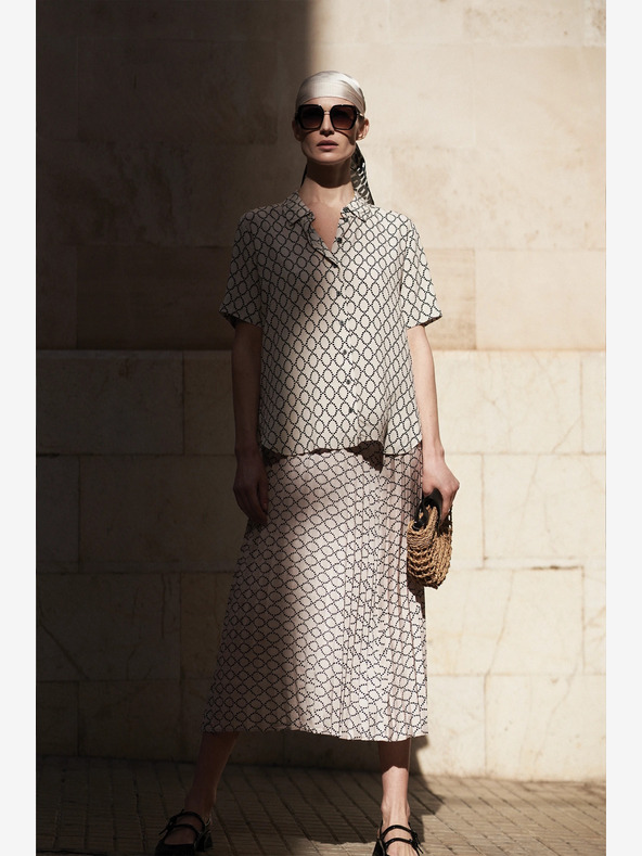 Moodo Gonna a pieghe beige da donna Moodo