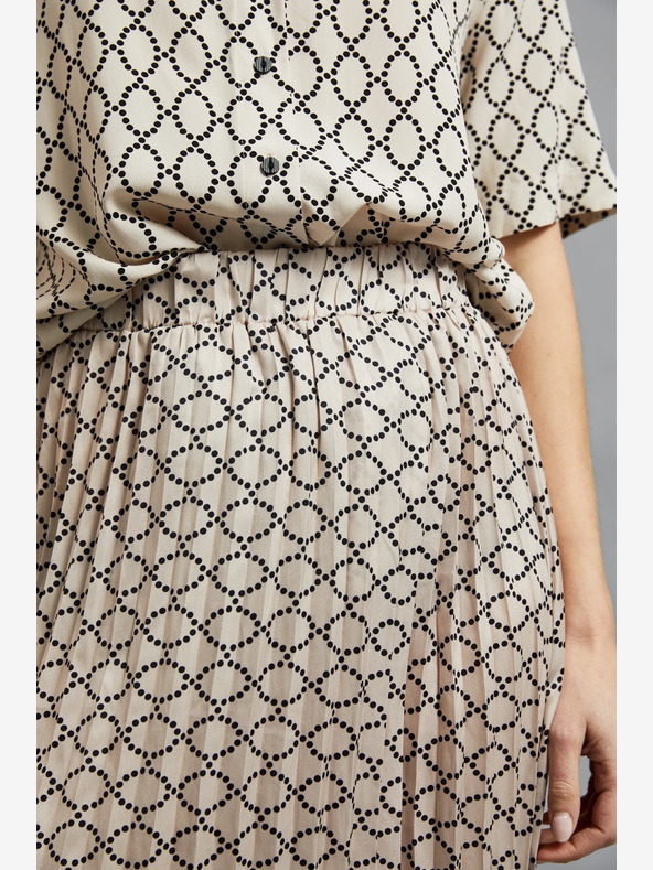 Moodo Gonna a pieghe beige da donna Moodo