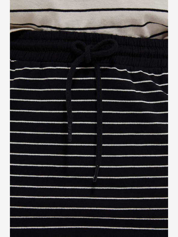 Moodo Gonna a righe bianca e nera da donna Moodo