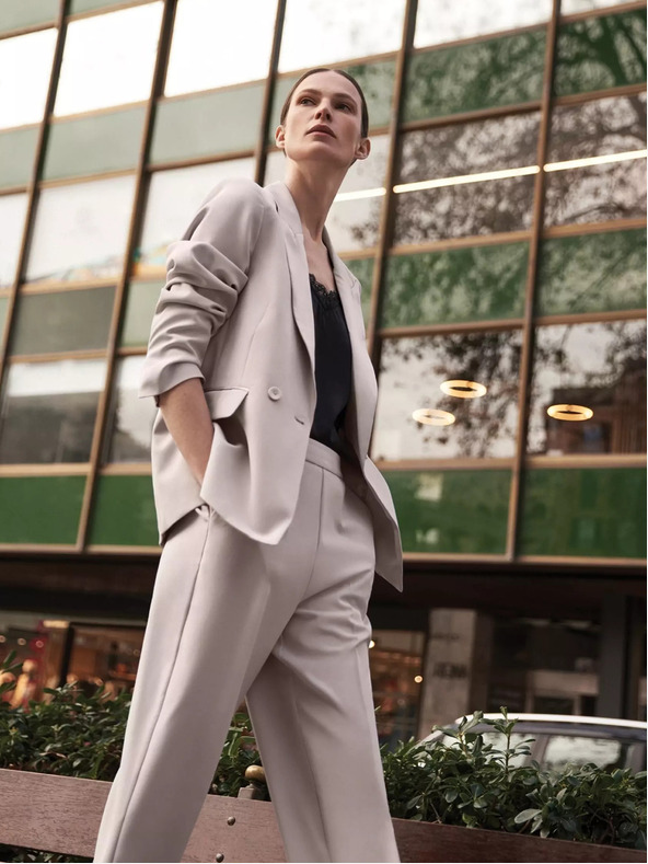 Moodo Moodo blazer beige da donna