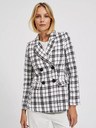 Moodo Giacca a quadri bianca e nera Moodo