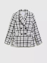 Moodo Giacca a quadri bianca e nera Moodo