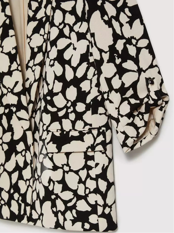 Moodo Blazer nero e crema da donna a fantasia Moodo