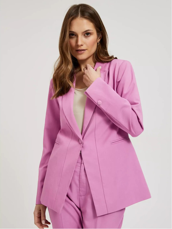 Moodo Blazer monopetto a maniche lunghe rosa Moodo