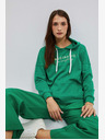 Moodo Felpa con cappuccio verde da donna Moodo