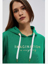 Moodo Felpa con cappuccio verde da donna Moodo