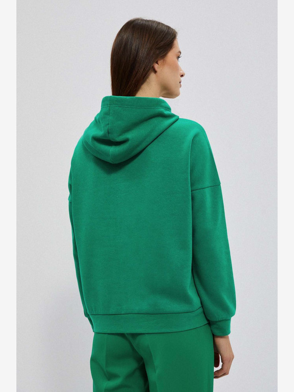 Moodo Felpa con cappuccio verde da donna Moodo