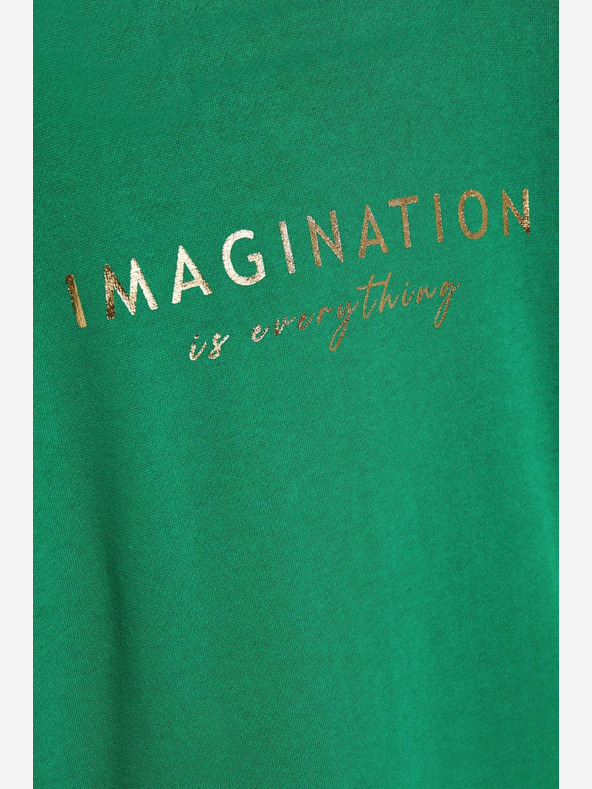 Moodo Felpa con cappuccio verde da donna Moodo