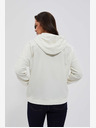 Moodo Felpa da donna crema con cappuccio Moodo