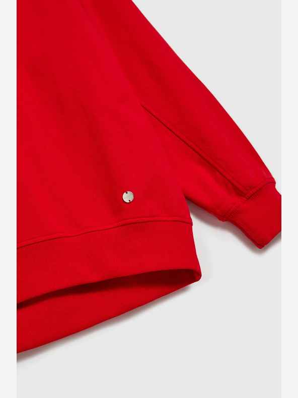 Moodo Felpa con cappuccio rossa da donna Moodo