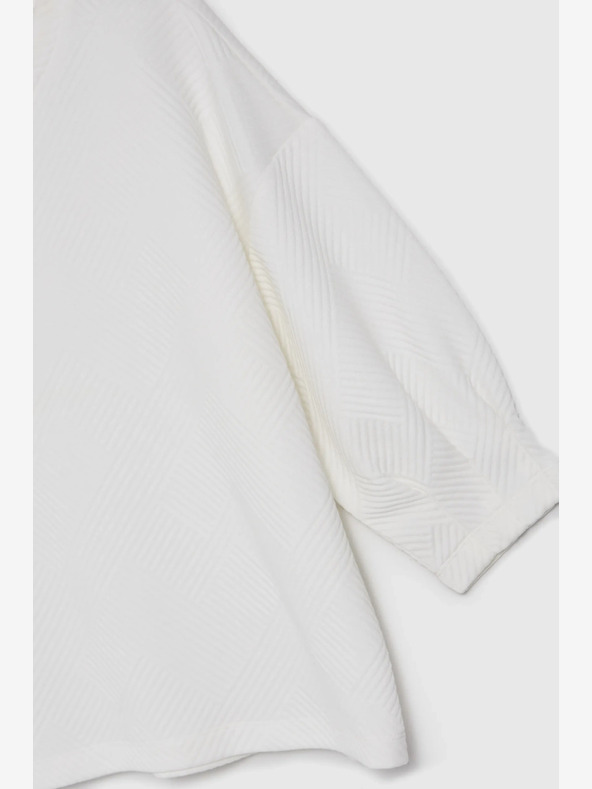 Moodo Felpa da donna bianca con cappuccio Moodo